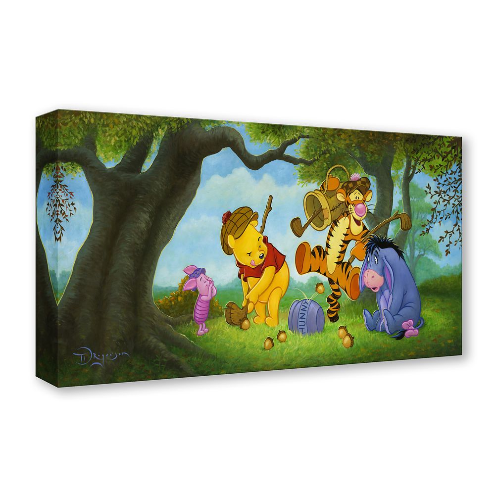 Winnie the Pooh and Pals ''Pooh Over Par'' Gallery Wrapped Canvas by Tim Rogerson &ndash; Limited Edition