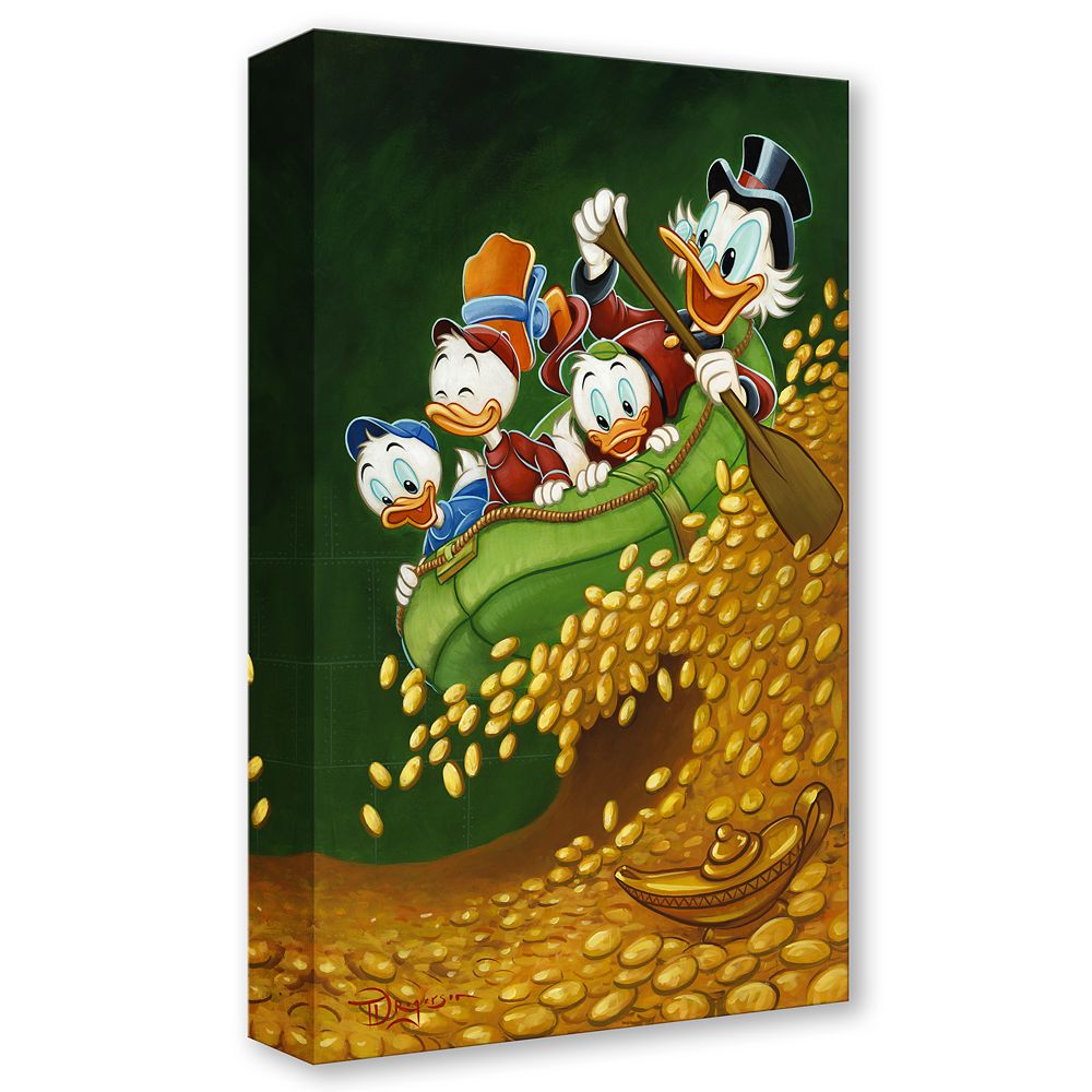 Scrooge McDuck ''Uncle Scrooge's Wild Ride'' Gallery Wrapped Canvas by Tim Rogerson &ndash; Limited Edition