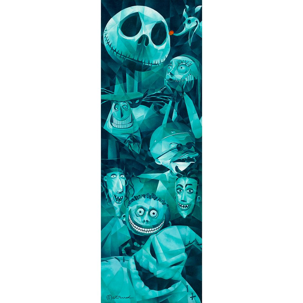 The Nightmare Before Christmas ''Faces of Halloween Town'' Gallery Wrapped Canvas by Tom Matousek – Signed Limited Edition