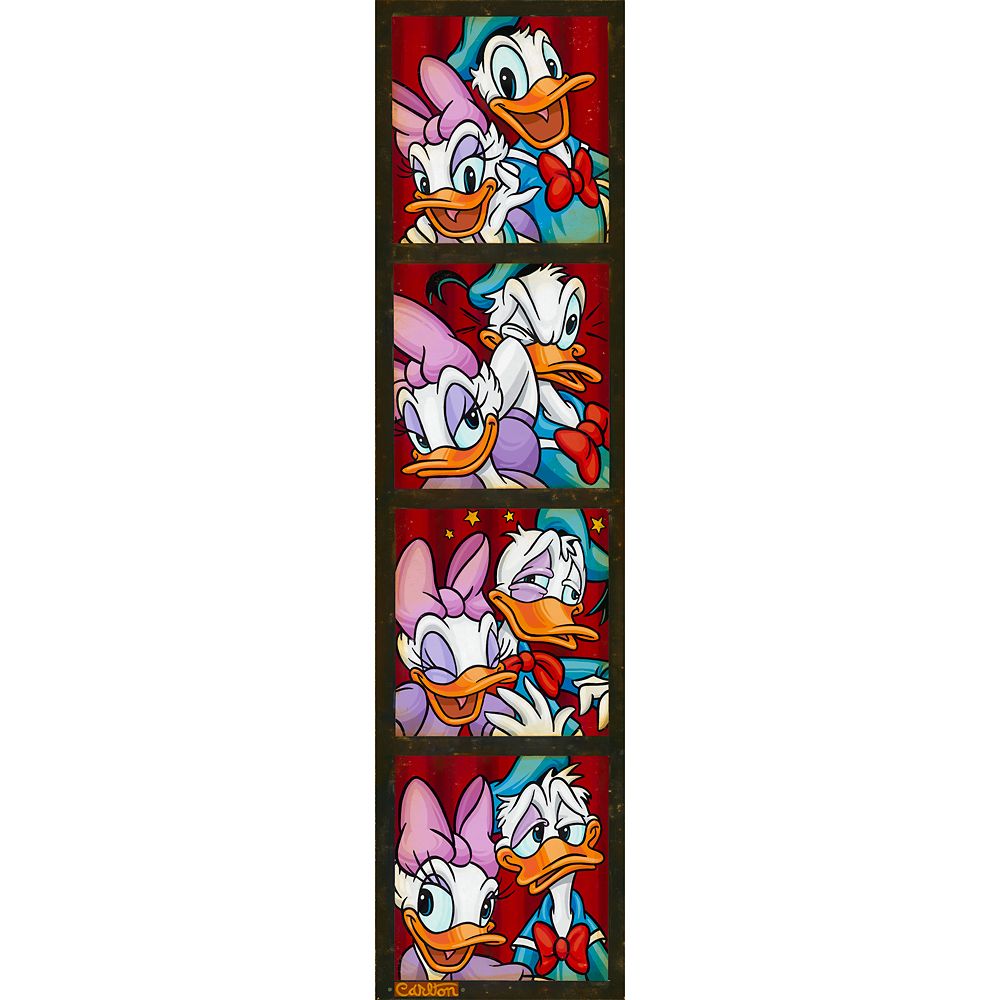 Donald and Daisy Duck Photo Booth Chaos Gallery Wrapped Canvas by Trevor Carlton  Signed Limited Edition Official shopDisney