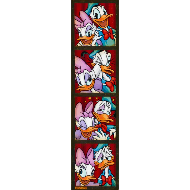 Donald and Daisy Duck ''Photo Booth Chaos'' Gallery Wrapped Canvas by Trevor Carlton - Signed Limited Edition