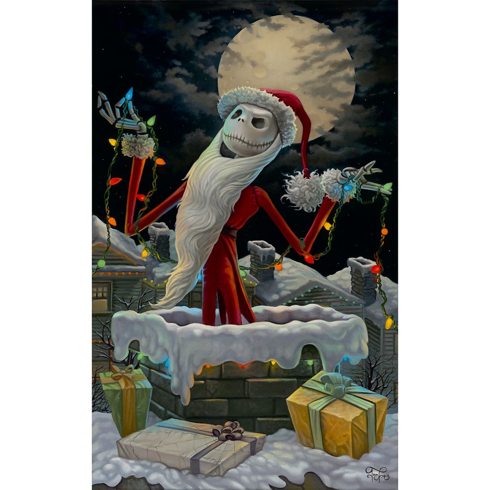 Jack Skellington Christmas Jack Gallery Wrapped Canvas by Jared Franco The Nightmare Before Christmas Signed Limited Edition Official shopDisney
