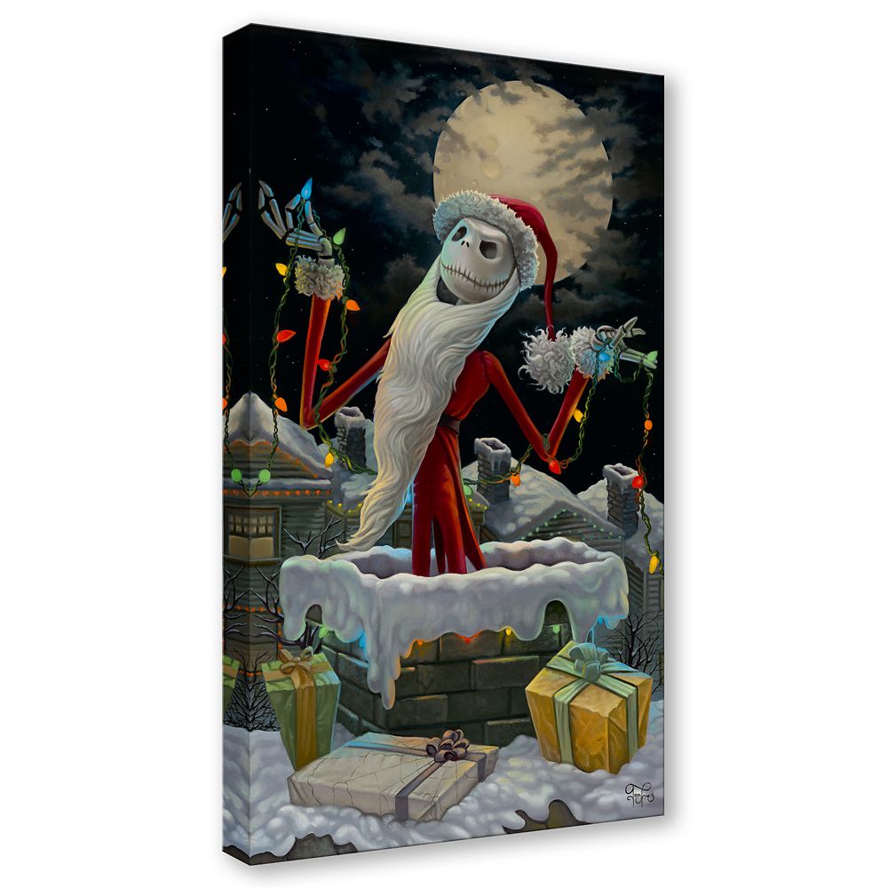 Jack Skellington ''Christmas Jack'' Gallery Wrapped Canvas by Jared Franco &ndash; The Nightmare Before Christmas &ndash; Signed Limited Edition