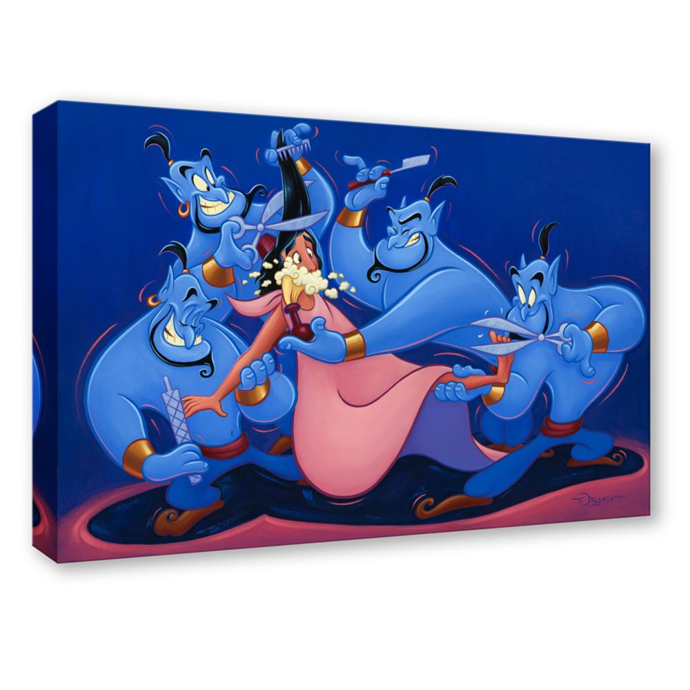 Aladdin ''Genie at Your Service'' Gallery Wrapped Canvas by Tim Rogerson &ndash; Limited Edition