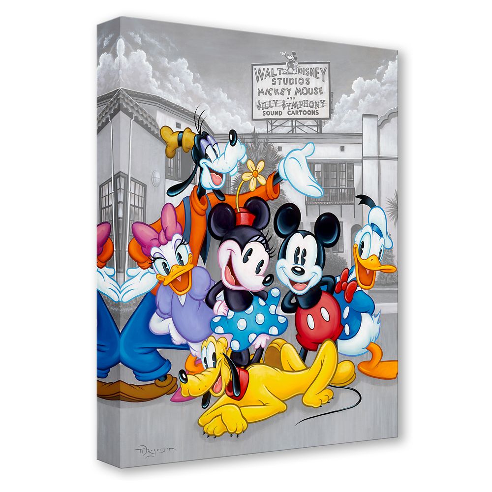 Mickey Mouse and Friends ''Hyperion Studio'' Gallery Wrapped Canvas by Tim Rogerson - Limited Edition
