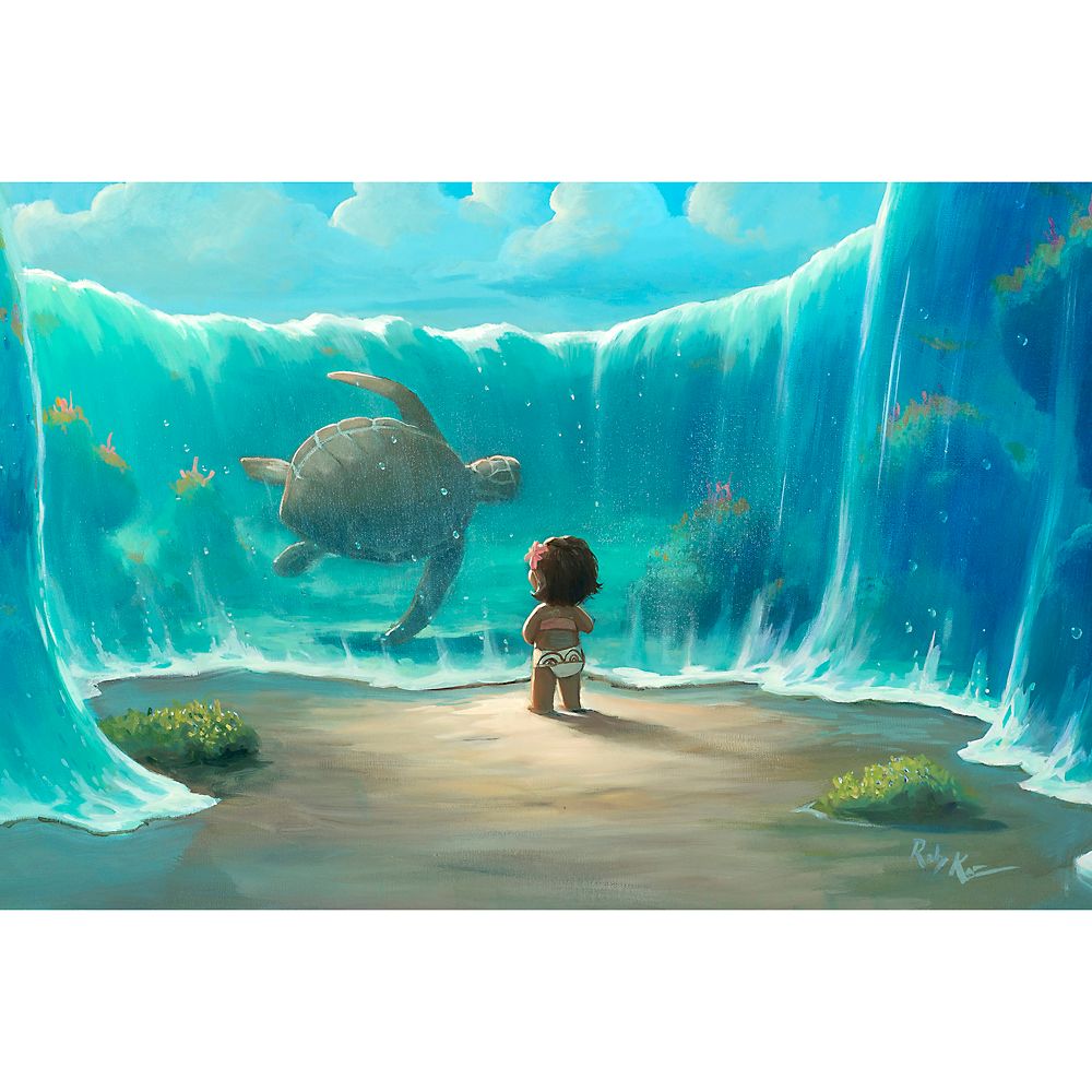 Moana ''Moana's New Friend'' Gallery Wrapped Canvas by Rob Kaz – Limited Edition