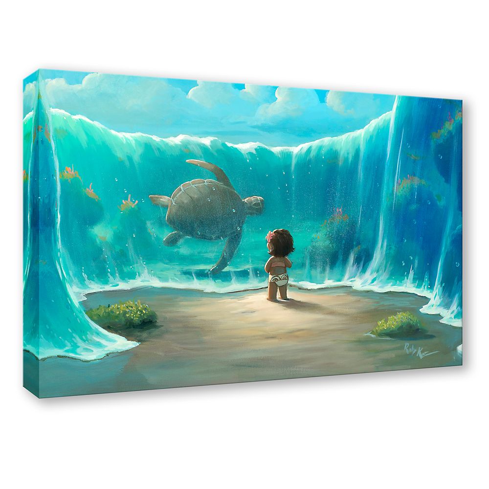Moana ''Moana's New Friend'' Gallery Wrapped Canvas by Rob Kaz &ndash; Limited Edition