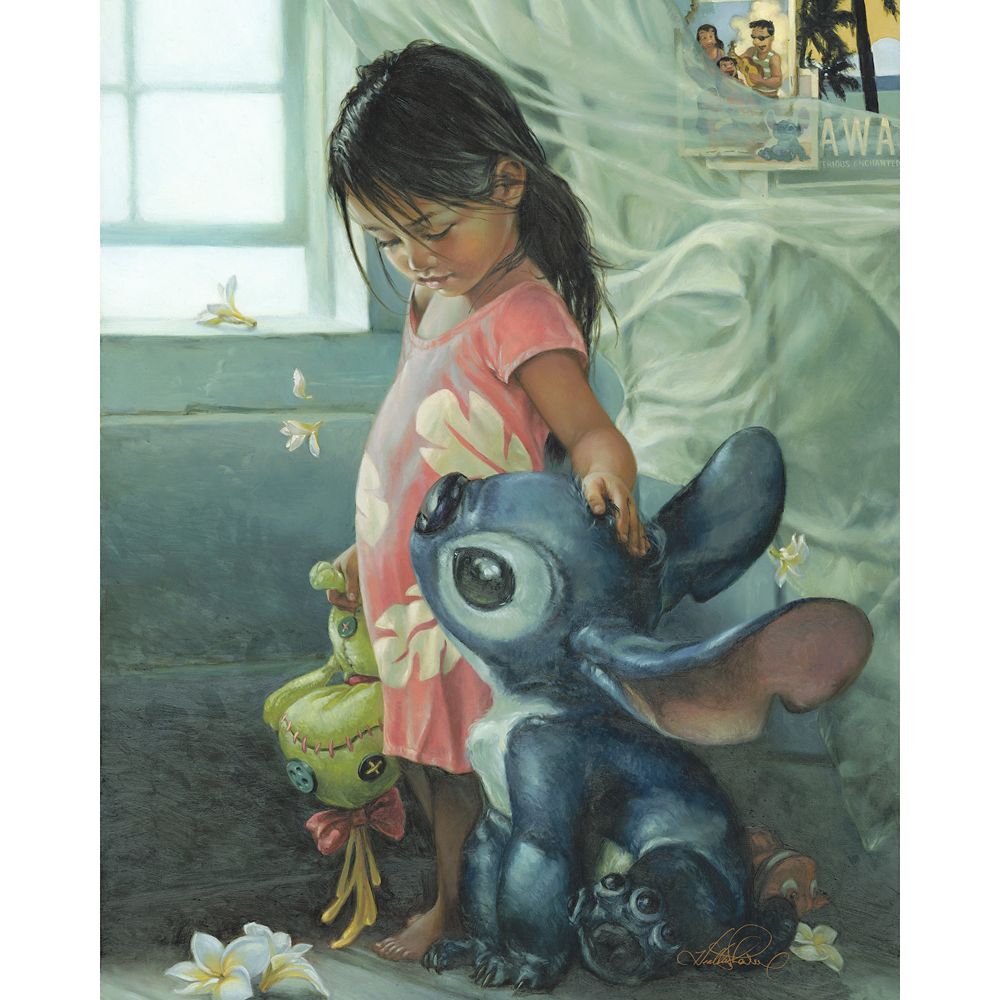 Lilo & Stitch Ohana Means Family Gallery Wrapped Canvas by Heather Edwards Limited Edition Official shopDisney
