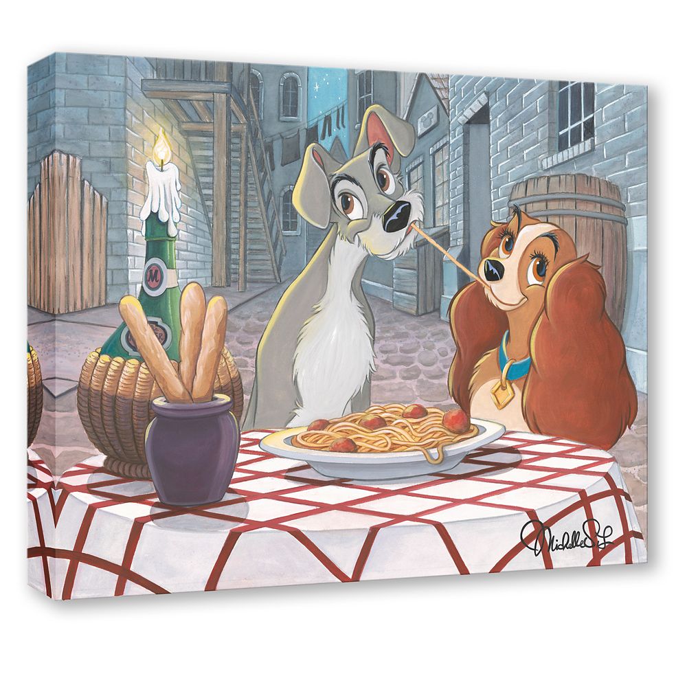 Lady and the Tramp ''Special Night'' Gallery Wrapped Canvas by Michelle St.Laurent - Limited Edition