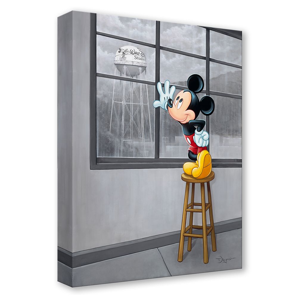 Mickey Mouse ''Walt's View'' Gallery Wrapped Canvas by Tim Rogerson &ndash; Limited Edition