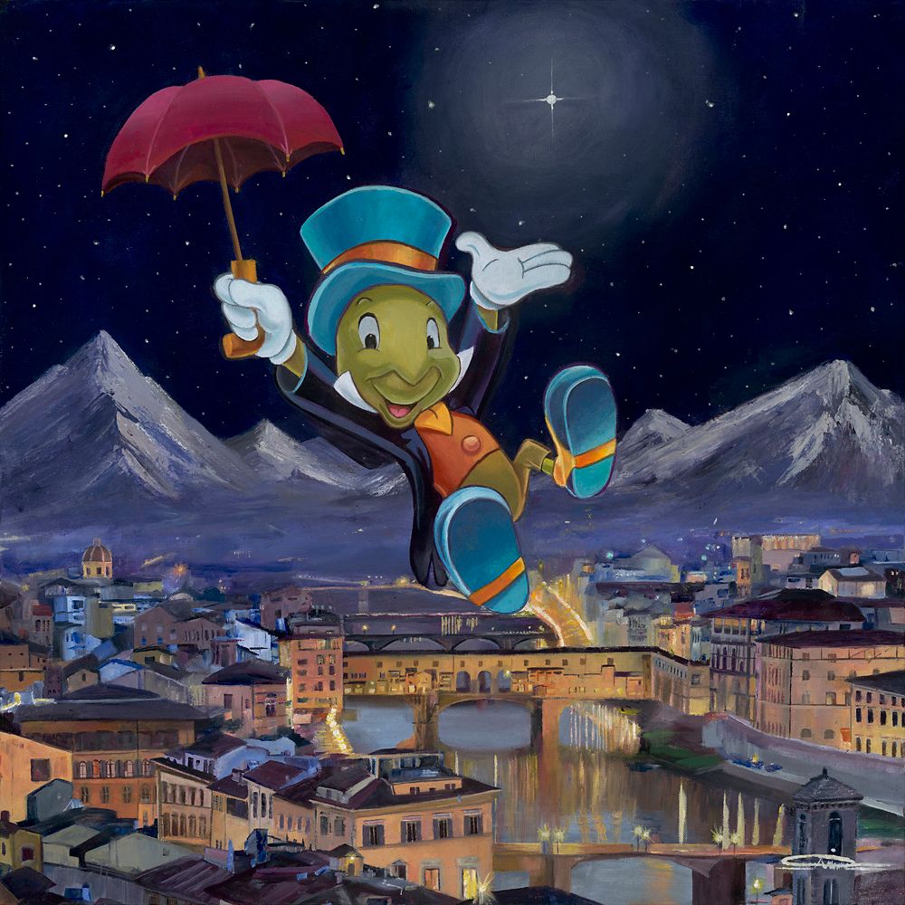 Jiminy Cricket ''As Dreamers Do'' Gallery Wrapped Canvas by Arienne Boley &ndash; Pinocchio &ndash; Limited Edition