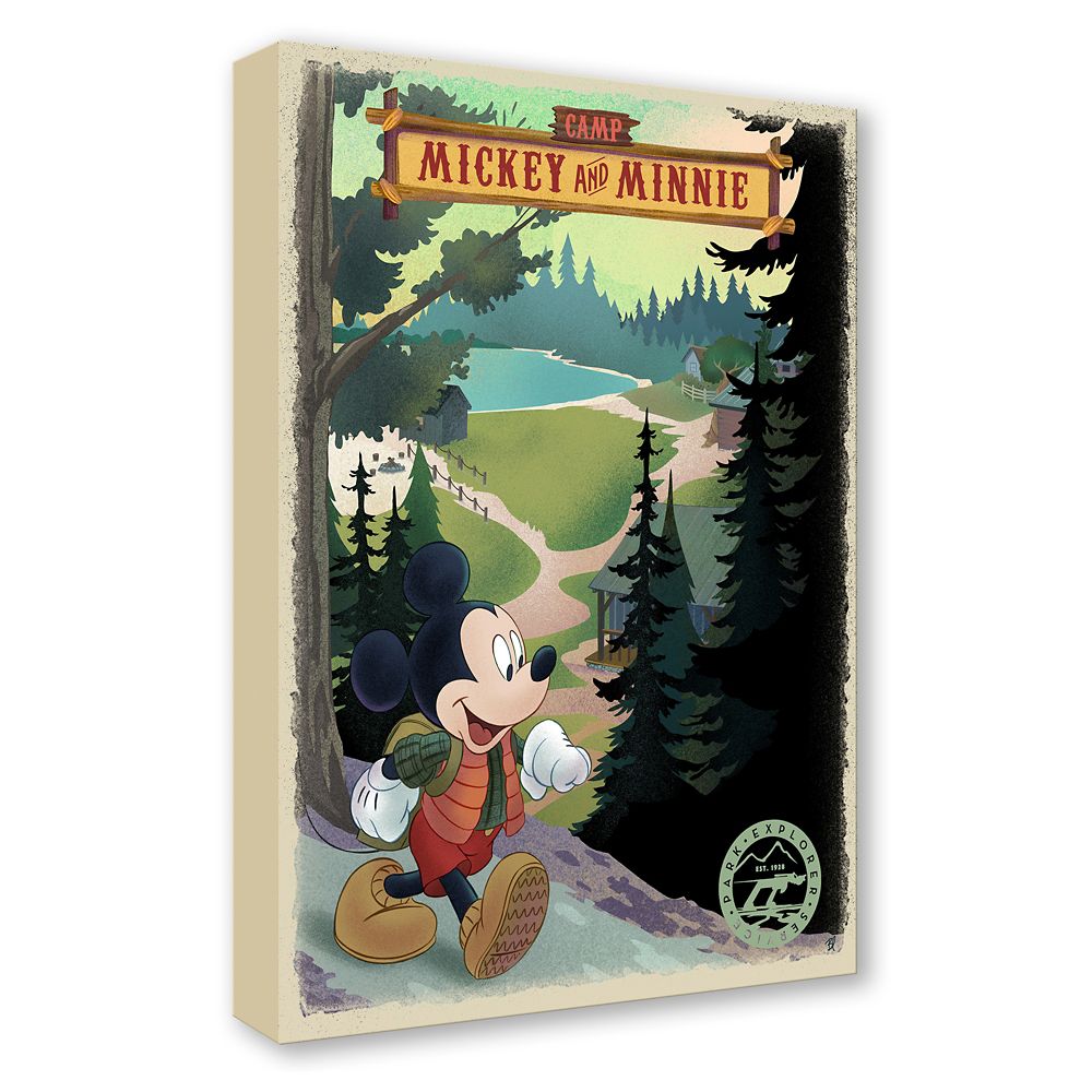 Mickey Mouse ''Camp Mickey and Minnie!'' Gallery Wrapped Canvas by Bret Iwan &ndash; Limited Edition