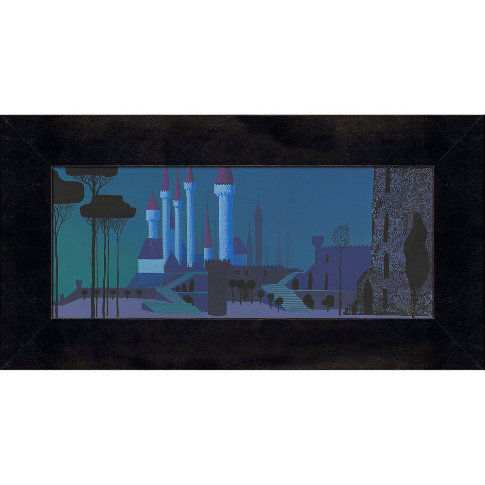 Sleeping Beauty ''Castle at Nightfall'' Framed Canvas Artwork by Eyvind Earle &ndash; Limited Edition