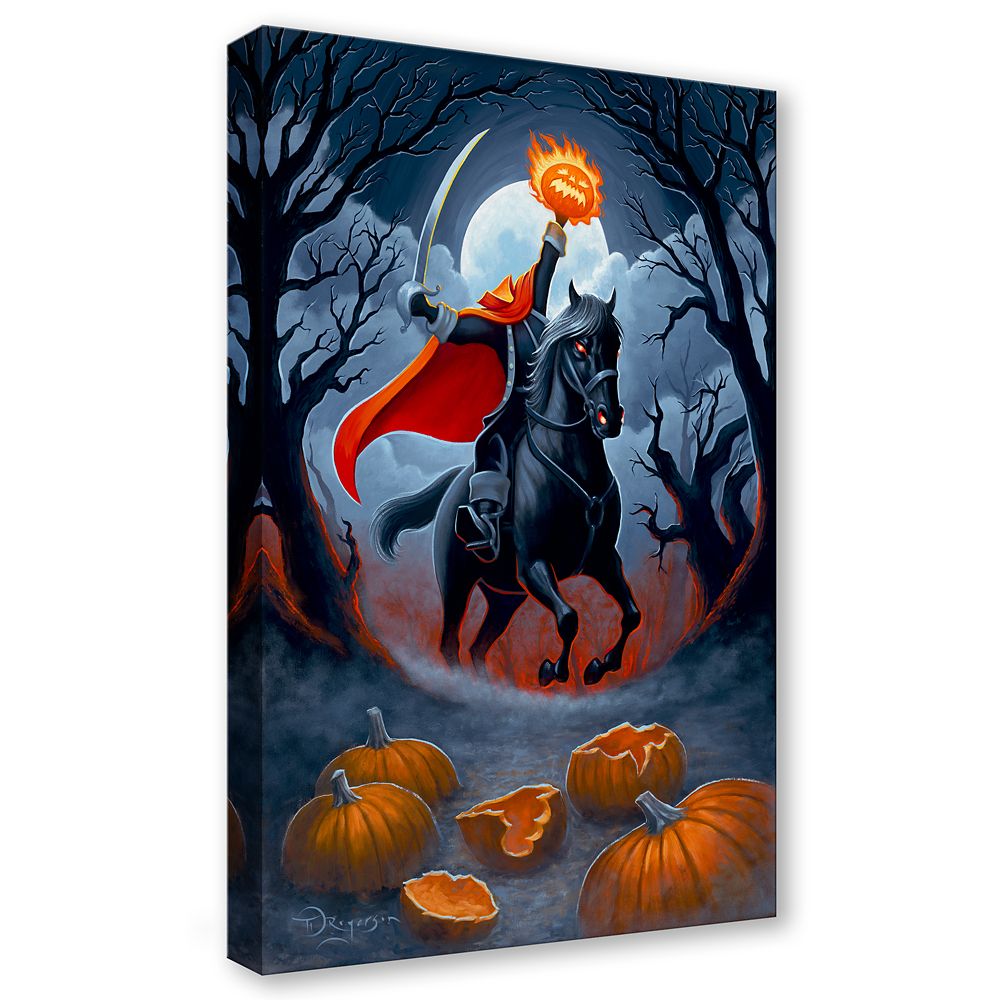 The Headless Horseman ''Headless Horseman Rides Tonight'' Gallery Wrapped Canvas by Tim Rogerson &ndash; The Adventures of Ichabod and Mr. Toad &ndash; Signed Limited Edition