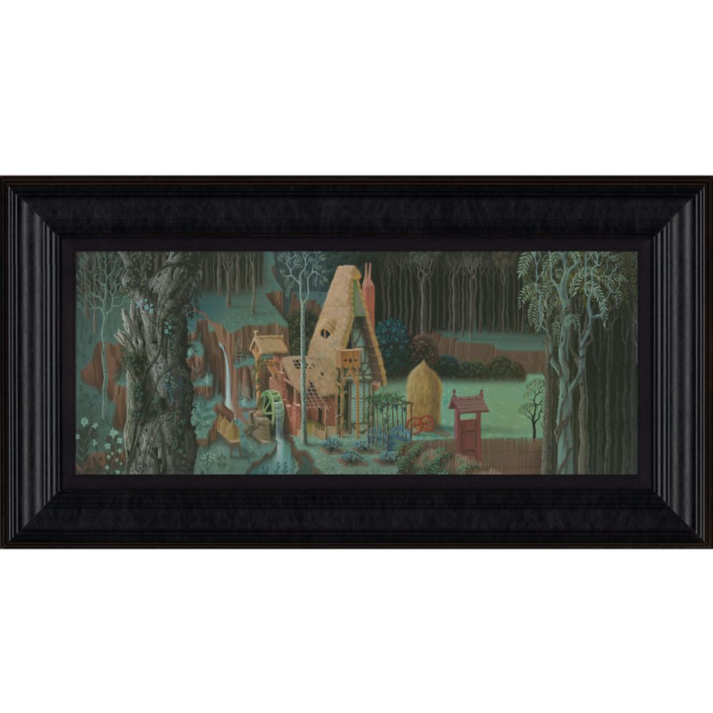 Sleeping Beauty ''Hidden Cottage'' Framed Canvas Artwork by Eyvind Earle &ndash; Limited Edition