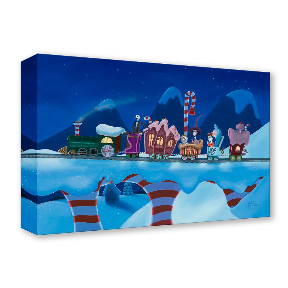 The Nightmare Before Christmas ''Holiday Train'' Gallery Wrapped Canvas by Michael Provenza &ndash; Limited Edition