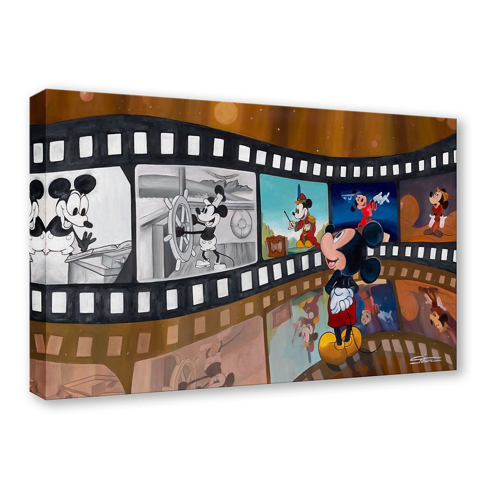 Mickey Mouse ''Reel Good Friend'' Gallery Wrapped Canvas by Arienne Boley &ndash; Signed Limited Edition