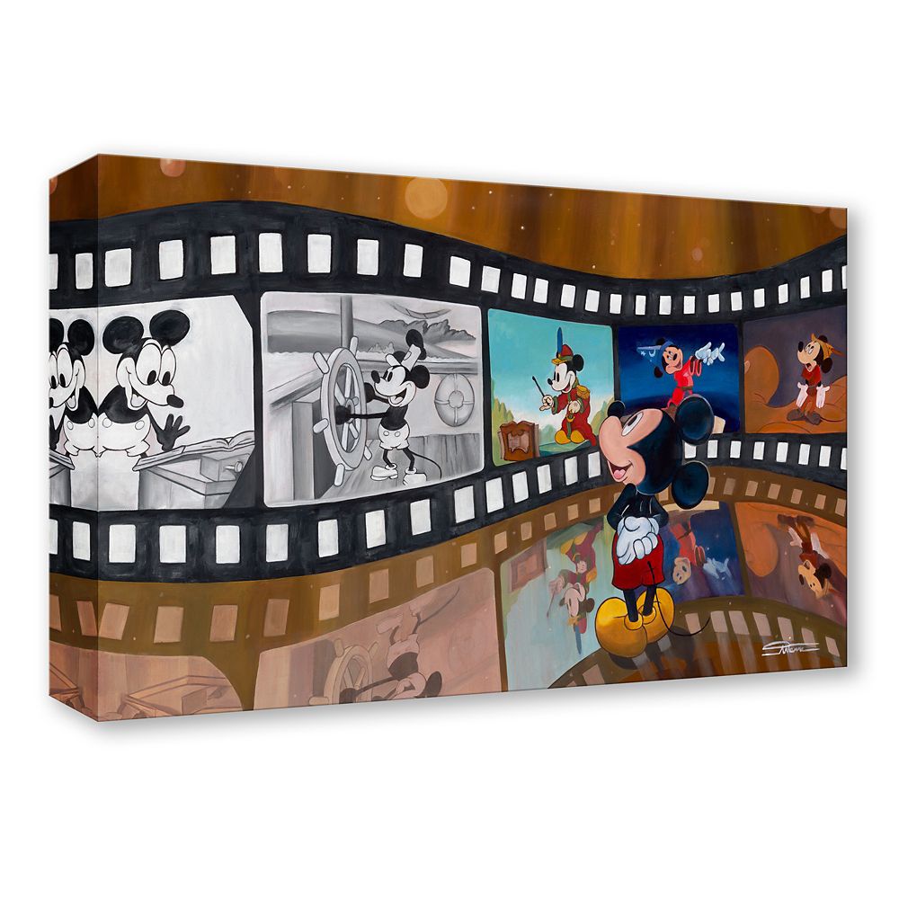 Mickey Mouse ''Reel Good Friend'' Gallery Wrapped Canvas by Arienne Boley &ndash; Limited Edition