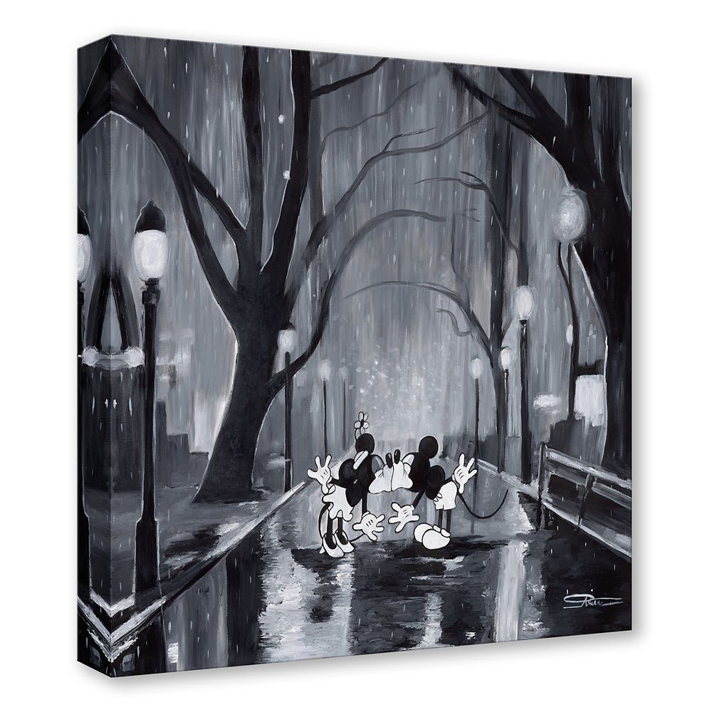 Mickey and Minnie Mouse ''Splish, Splash, Smooch'' Gallery Wrapped Canvas by Arienne Boley &ndash; Signed Limited Edition