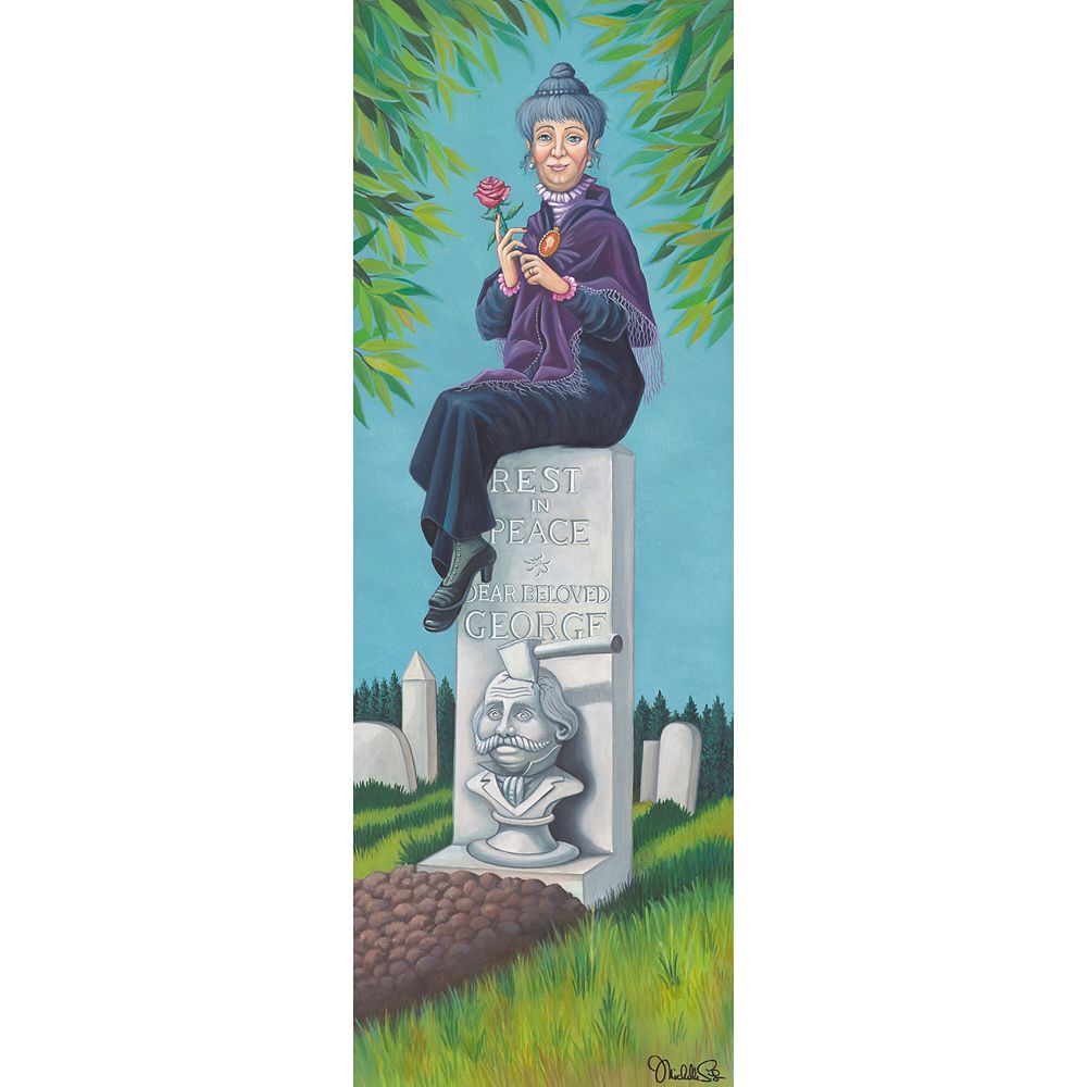 The Haunted Mansion ''Stretching Portrait: The Black Widow'' Gallery Wrapped Canvas by Michelle St.Laurent &ndash; Signed Limited Edition