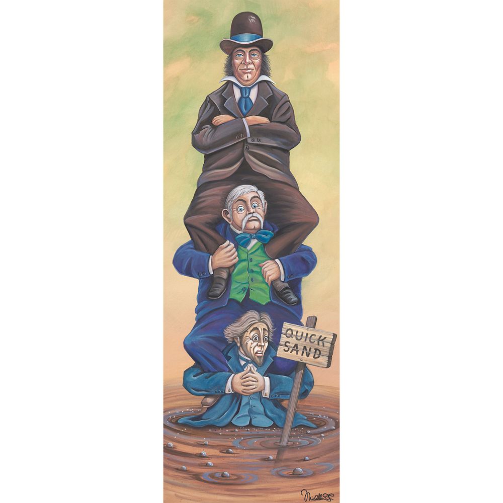 The Haunted Mansion ''Stretching Portrait: The Quicksand Men'' Gallery Wrapped Canvas by Michelle St.Laurent &ndash; Signed Limited Edition