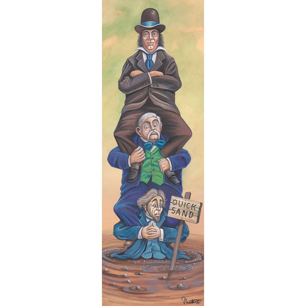 The Haunted Mansion ''Stretching Portrait: The Quicksand Men'' Gallery Wrapped Canvas by Michelle St.Laurent &ndash; Limited Edition