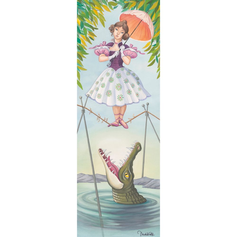 The Haunted Mansion ''Stretching Portrait: The Tightrope Walker'' Gallery Wrapped Canvas by Michelle St.Laurent &ndash; Signed Limited Edition