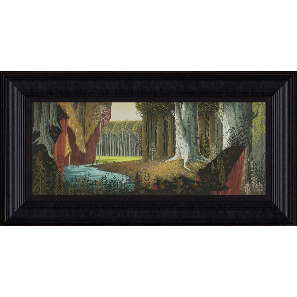 Sleeping Beauty ''The Forest'' Framed Canvas Artwork by Eyvind Earle &ndash; Limited Edition