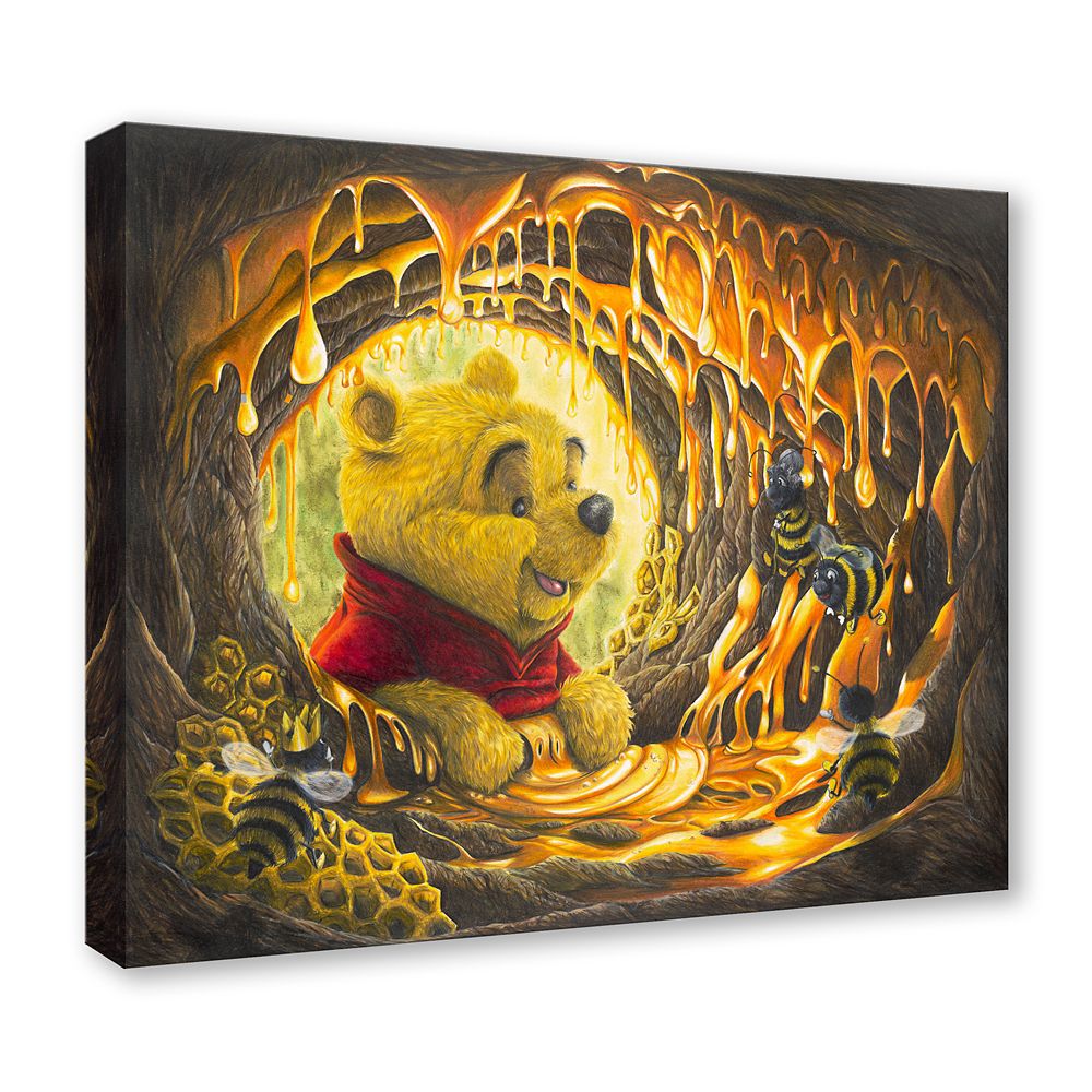 Winnie the Pooh ''Time for a Snack'' Gallery Wrapped Canvas by Sophie Ellen &ndash; Signed Limited Edition