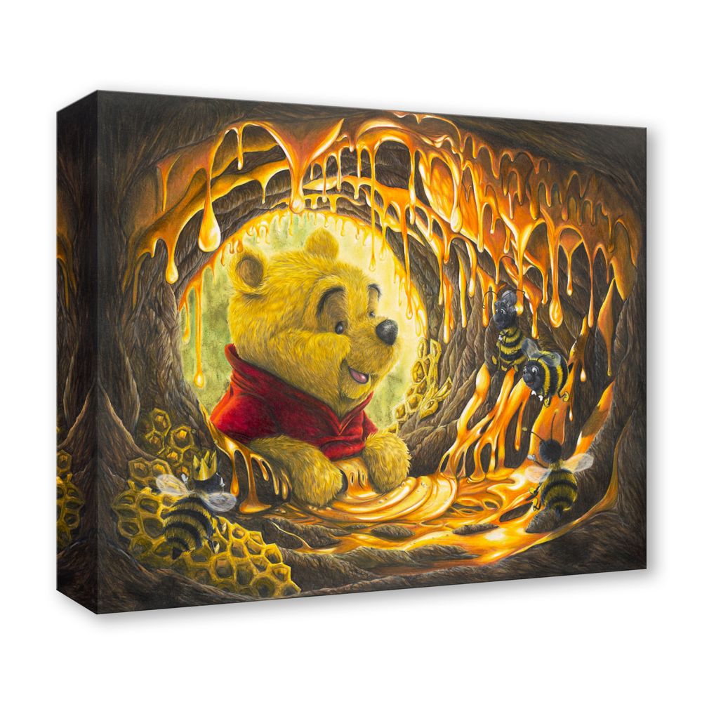 Winnie the Pooh ''Time for a Snack'' Gallery Wrapped Canvas by Sophie Ellen &ndash; Limited Edition
