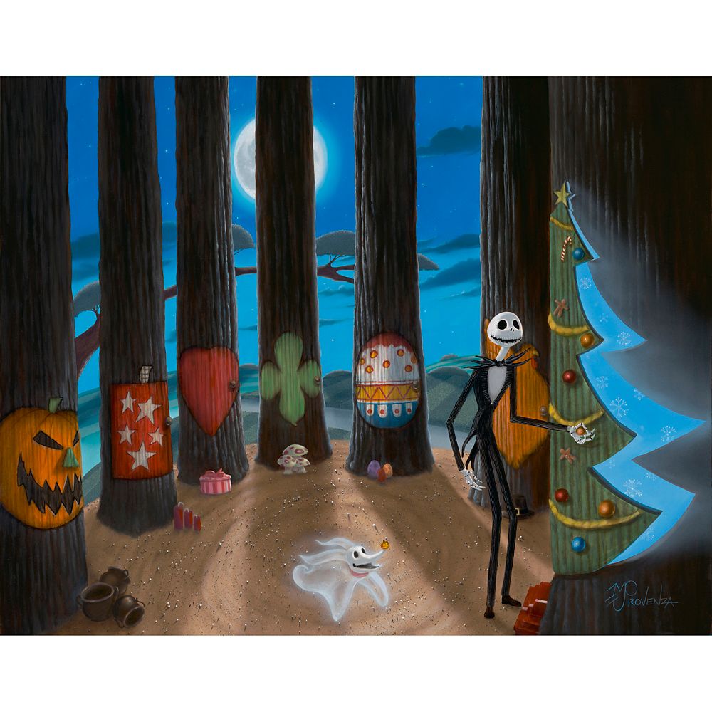The Nightmare Before Christmas ''Tree For All Seasons'' Gallery Wrapped Canvas by Michael Provenza &ndash; Signed Limited Edition