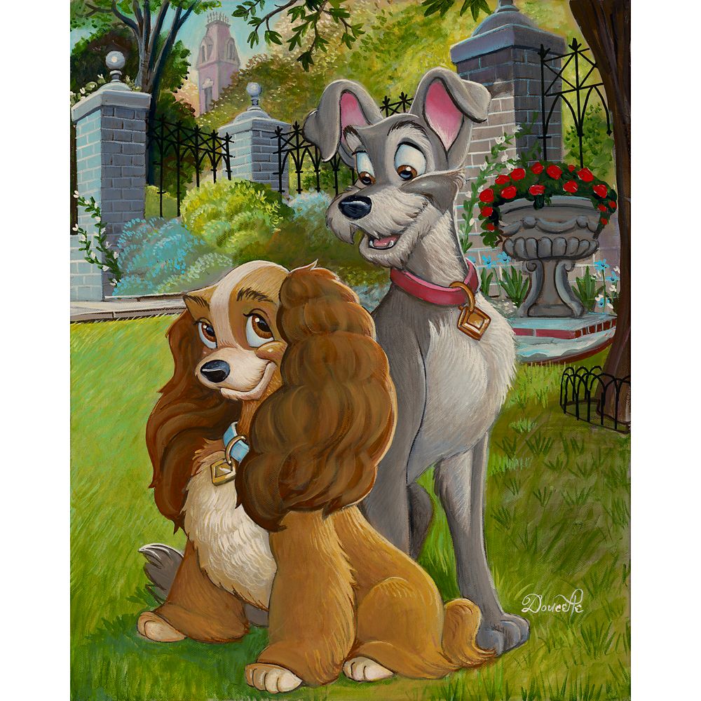 Lady and the Tramp ''What a Dog!'' Gallery Wrapped Canvas by Bob Doucette &ndash; Limited Edition