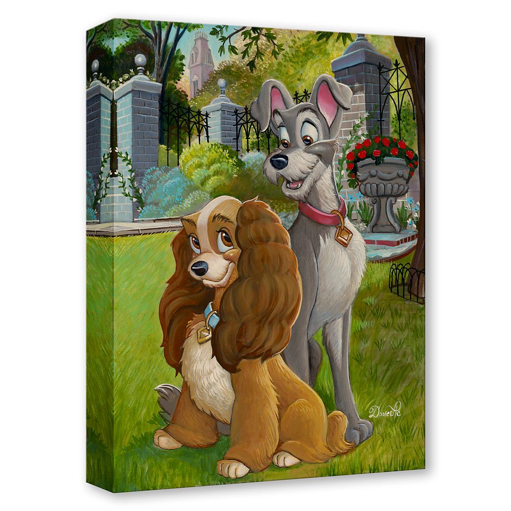 Lady and the Tramp ''What a Dog!'' Gallery Wrapped Canvas by Bob Doucette &ndash; Limited Edition