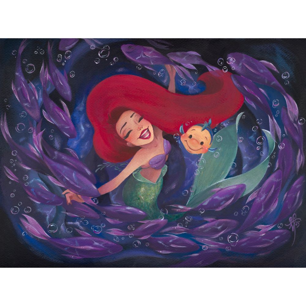 The Little Mermaid ''Wish I Could Be'' Gallery Wrapped Canvas by Liana Hee &ndash; Limited Edition