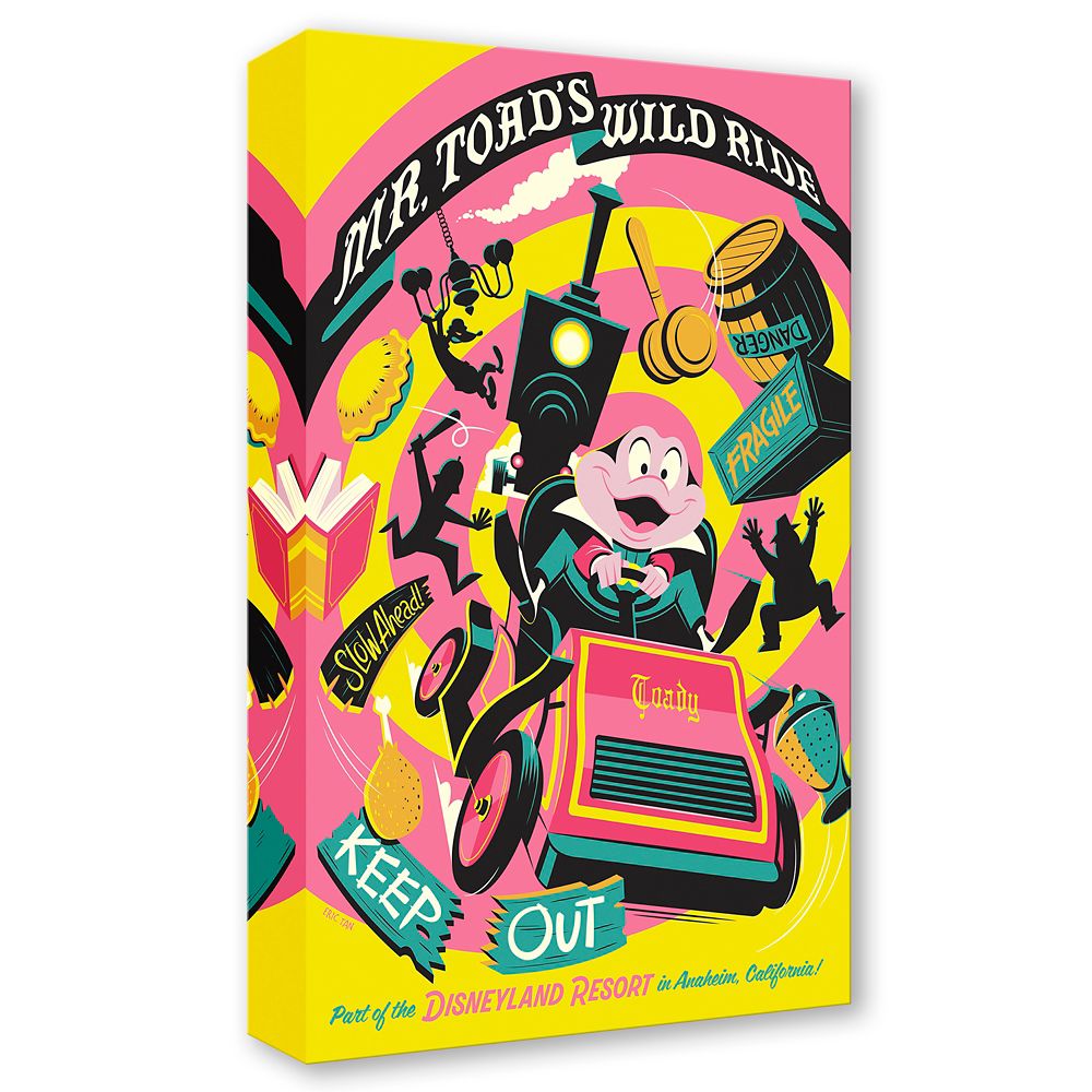 Mr. Toad's Wild Ride ''We'll Go for a Jolly Ride!'' Gallery Wrapped Canvas by Eric Tan &ndash; Limited Edition