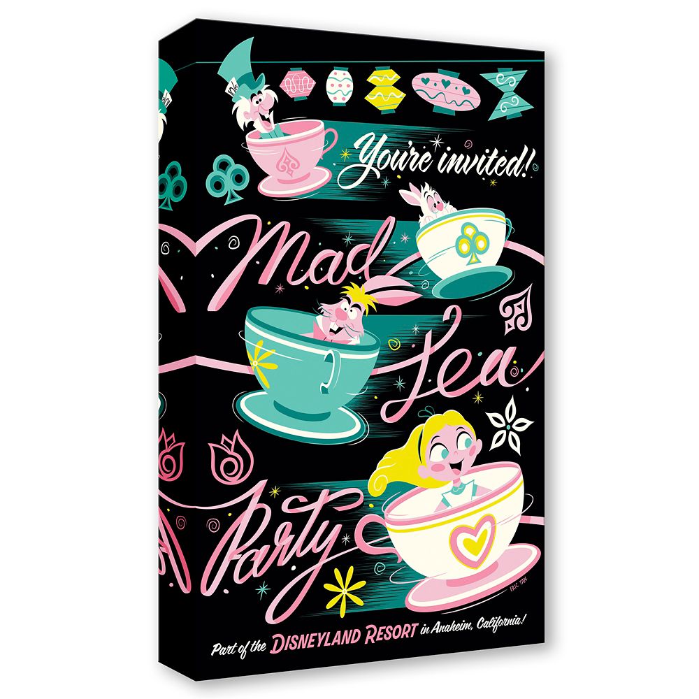 Mad Tea Party ''You're Invited!'' Gallery Wrapped Canvas by Eric Tan &ndash; Limited Edition