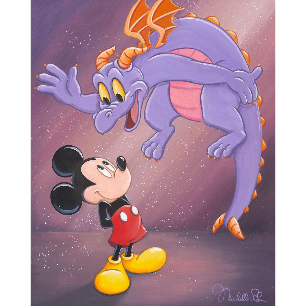 Mickey Mouse and Figment "Hey Mickey" Gallery Wrapped Canvas by Michelle St.Laurent &ndash; Limited Edition