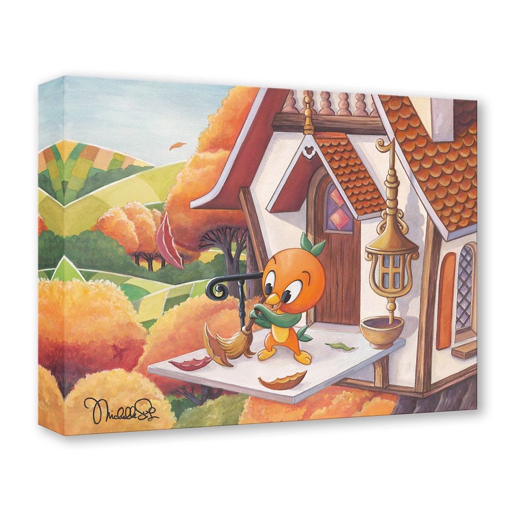 Orange Bird ''Orange Bird House'' Gallery Wrapped Canvas by Michelle St.Laurent &ndash; Limited Edition