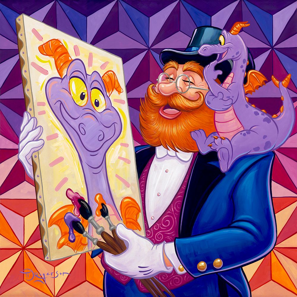 Figment ''Dreamfinder Paints Figment'' Gallery Wrapped Canvas by Tim Rogerson &ndash; Limited Edition