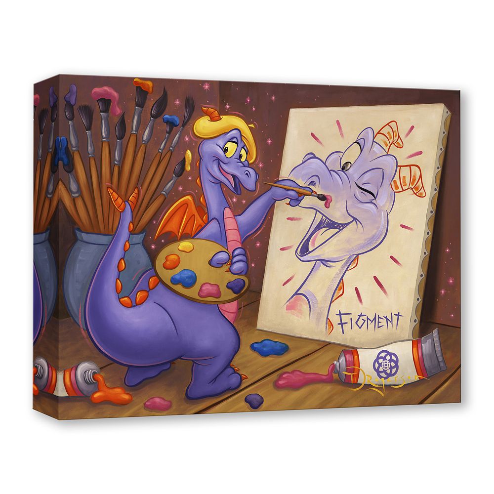 Figment ''Figment Paints Figment'' Gallery Wrapped Canvas by Tim Rogerson &ndash; Limited Edition