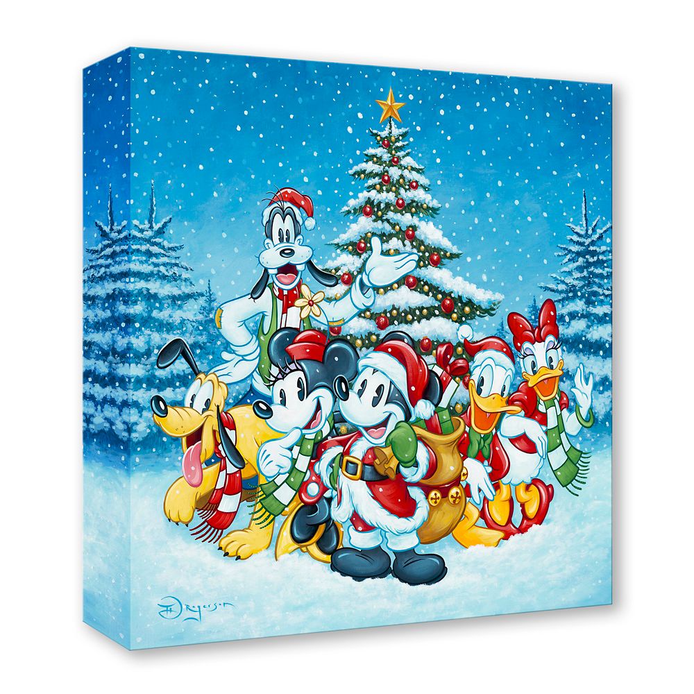 Mickey Mouse and Friends ''Oh Boy, It's Christmas!'' Gallery Wrapped Canvas by Tim Rogerson &ndash; Limited Edition