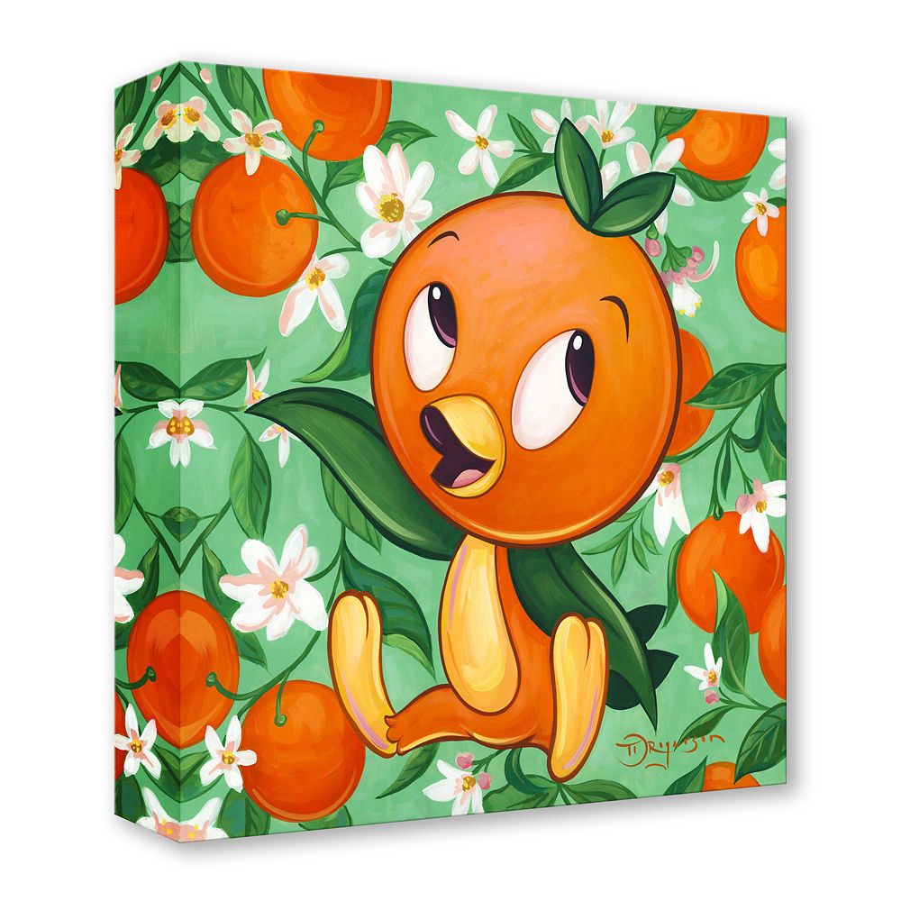 Orange Bird ''Ornate Orange Bird'' Gallery Wrapped Canvas by Tim Rogerson &ndash; Limited Edition