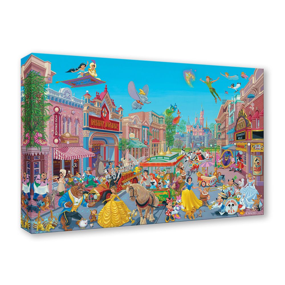 Disneyland ''The Happiest Street on Earth'' Gallery Wrapped Canvas by Manuel Hernandez &ndash; Limited Edition