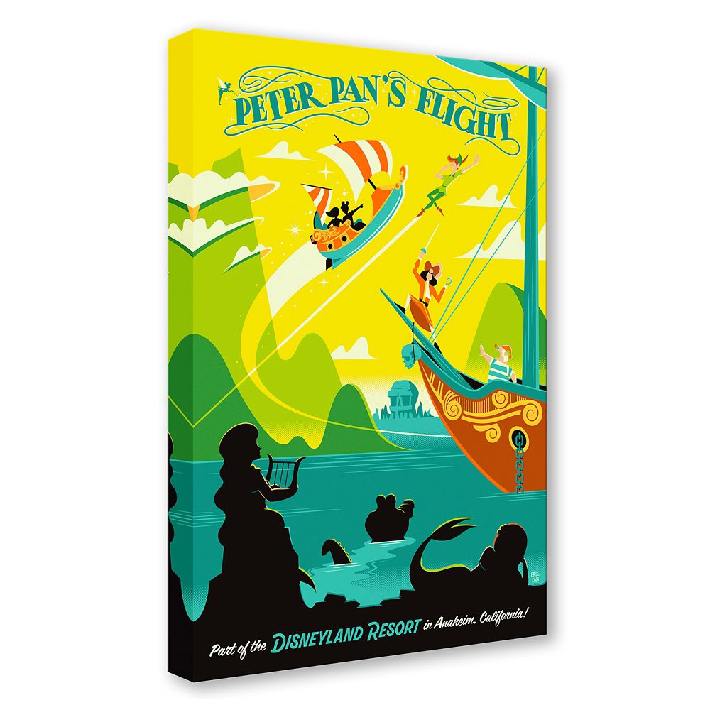 Peter Pan's Flight ''Never Land Awaits'' Gallery Wrapped Canvas by Eric Tan &ndash; Signed Limited Edition