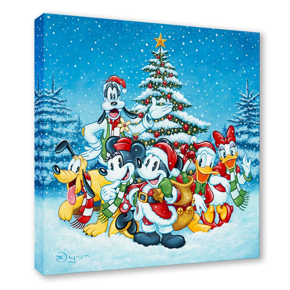 Mickey Mouse and Friends ''Oh Boy, It's Christmas!'' Gallery Wrapped Canvas by Tim Rogerson &ndash; Signed Limited Edition