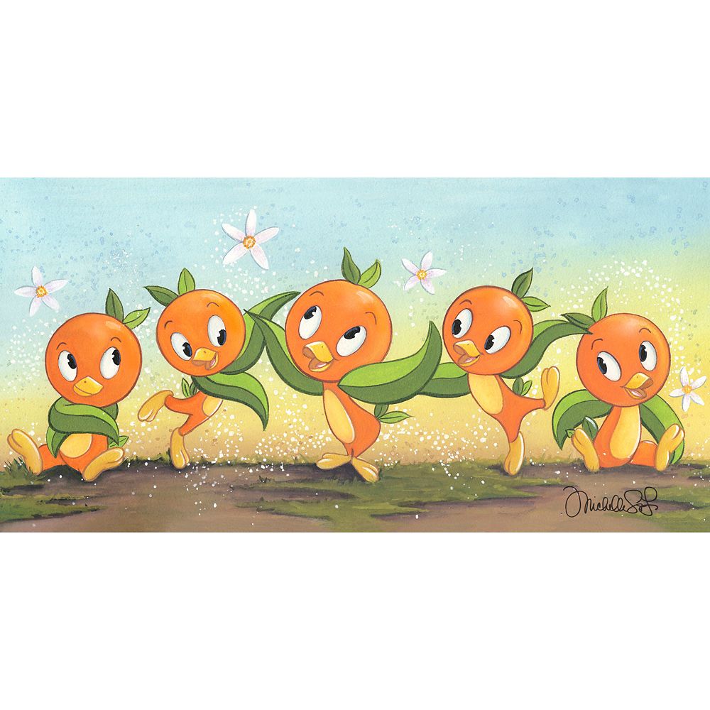 Orange Bird Gallery Wrapped Canvas by Michelle St.Laurent &ndash; Signed Limited Edition