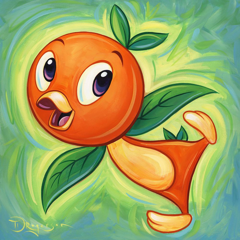 Orange Bird ''The Orange Bird'' Gallery Wrapped Canvas by Tim Rogerson &ndash; Signed Limited Edition
