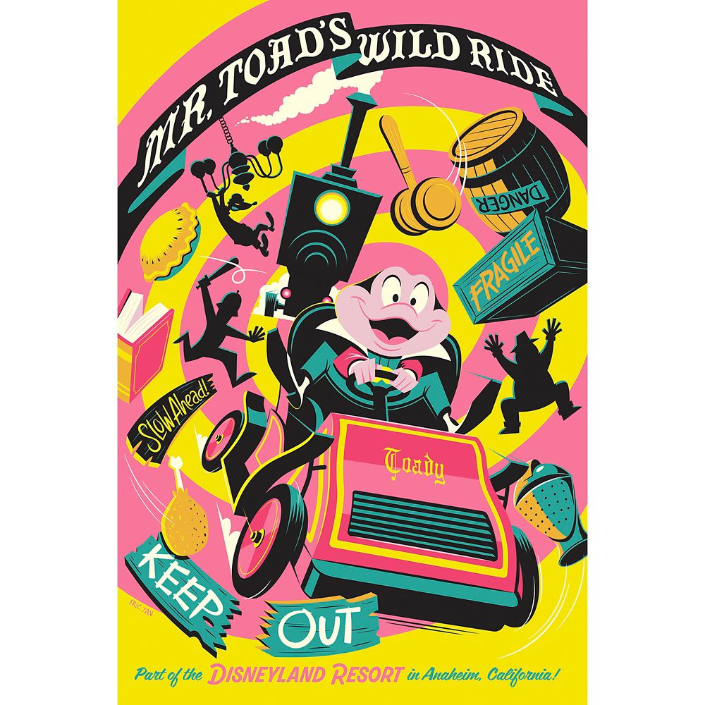 Mr. Toad's Wild Ride ''We'll Go for a Jolly Ride!'' Gallery Wrapped Canvas by Eric Tan &ndash; Signed Limited Edition