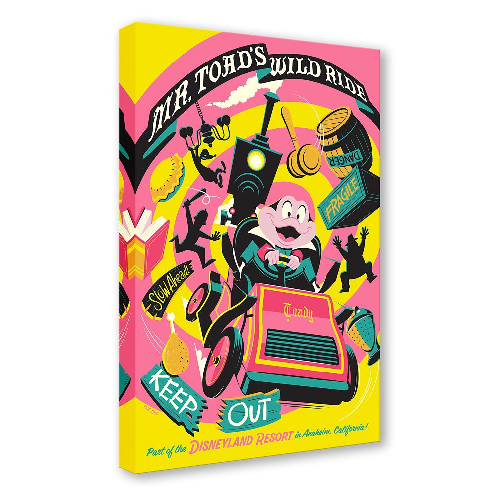 Mr. Toad's Wild Ride ''We'll Go for a Jolly Ride!'' Gallery Wrapped Canvas by Eric Tan &ndash; Signed Limited Edition