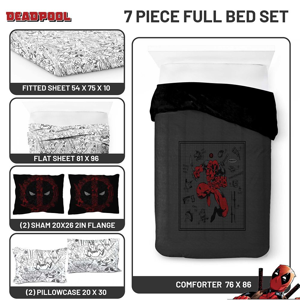 Deadpool Bedding Set &ndash; Twin / Full / Queen